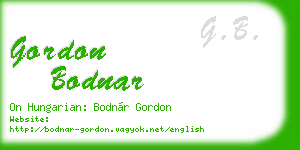 gordon bodnar business card